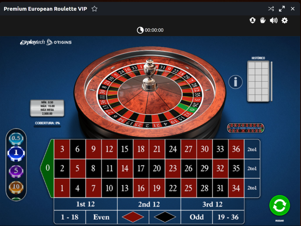 Jogo - Premium European Roulette VIP - Playtech Premium European Roulette VIP